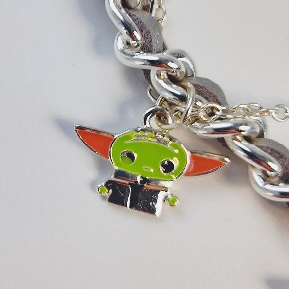 Disney Baby Yoda Silver-Toned Bracelet Charms Star Wars - Picture 2 of 7